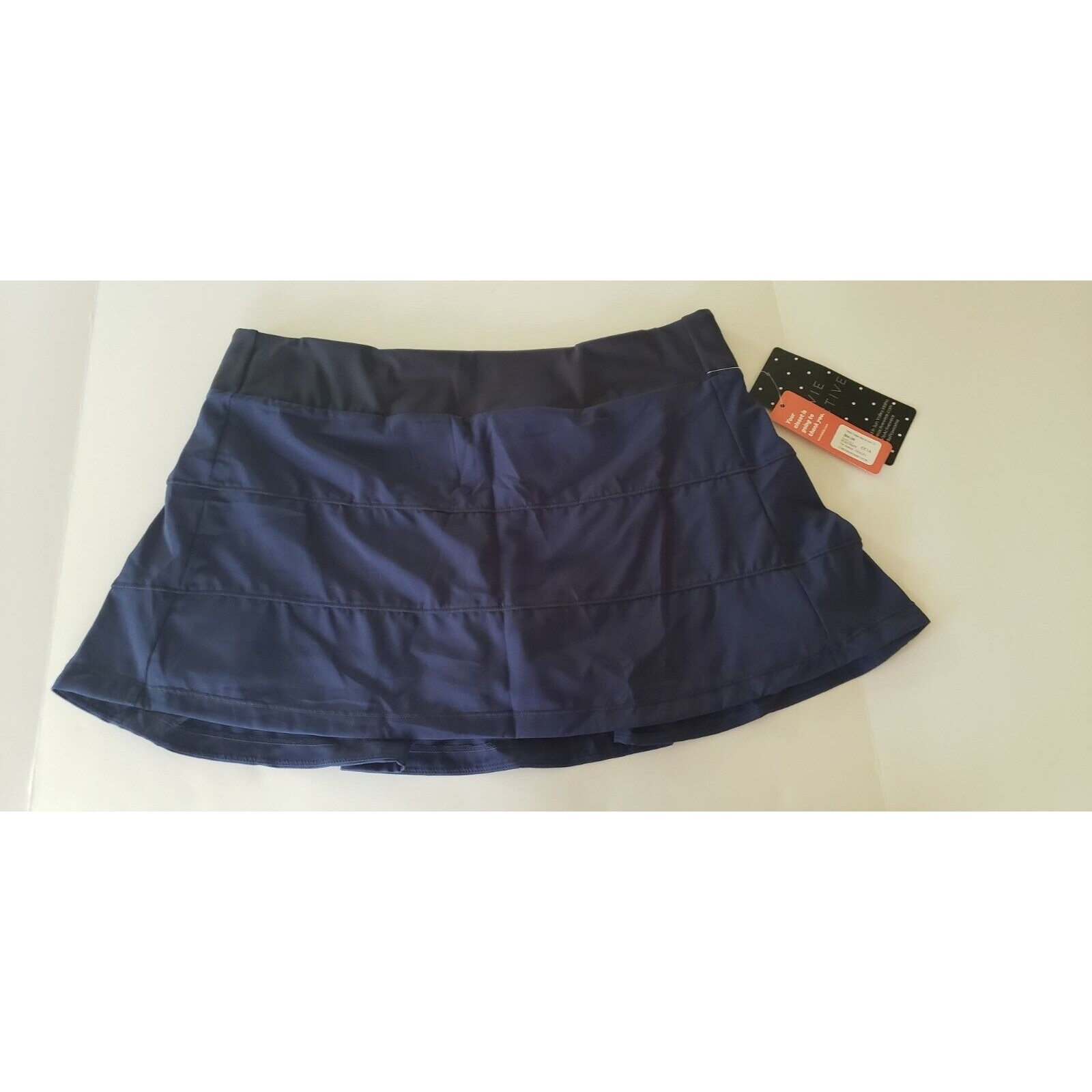 Nwt Vie Active Navy Blue Tenley Tennis Athletic Skirt Skort Size Xl